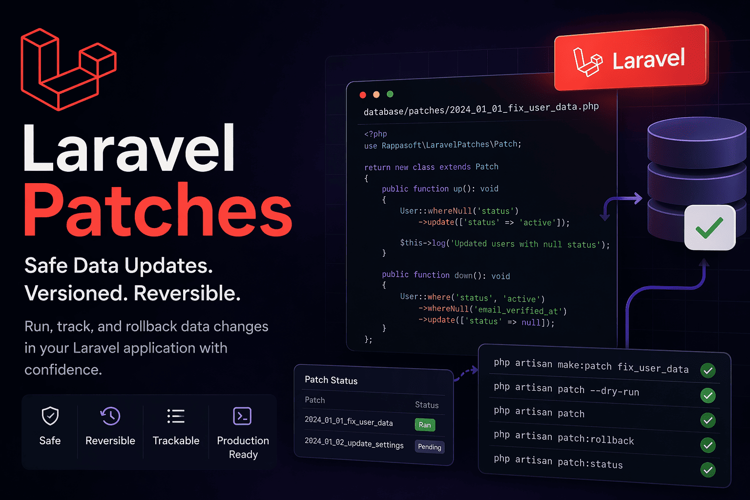 Managing Safe Data Fixes in Laravel with rappasoft/laravel-patches